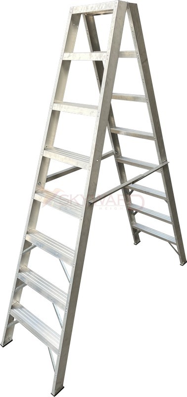 Model No. 2100 Aluminium Double Sided Ladder for Home, Shop and Industrial Access Use, Professional Dual Access Climbing Ladder for Maintenance, Storage and Everyday Working Tasks